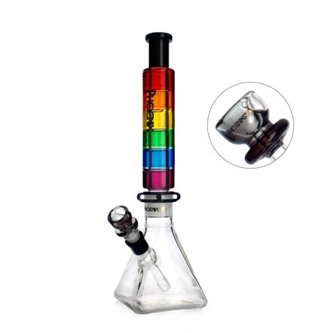 Phoenixstar 16" Freezable Glycerin Coil Beaker Bong - Rainbow Edition
