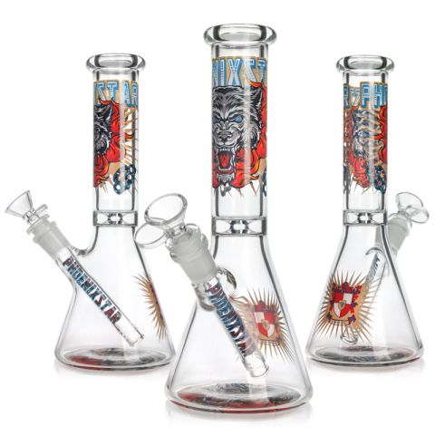 Phoenixstar 10" Tattoo Art Beaker Bong - Decal Series