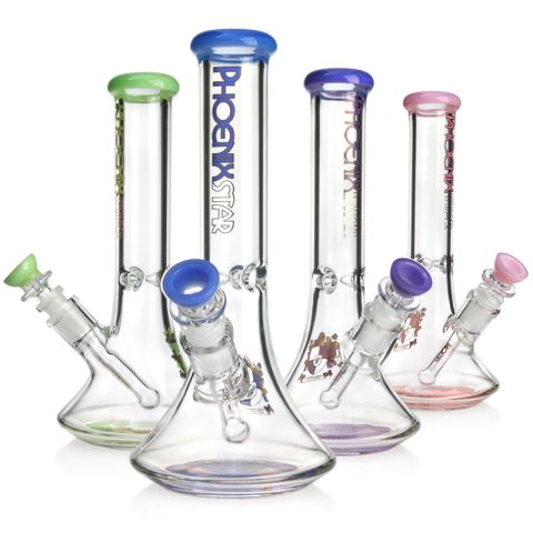 Phoenixstar 10" Pastel Beaker Glass Bong – Soft Hue Edition