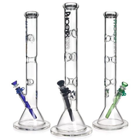 Phoenixstar 19" Percolator Beaker Glass Bong – Triple Honeycomb Edition