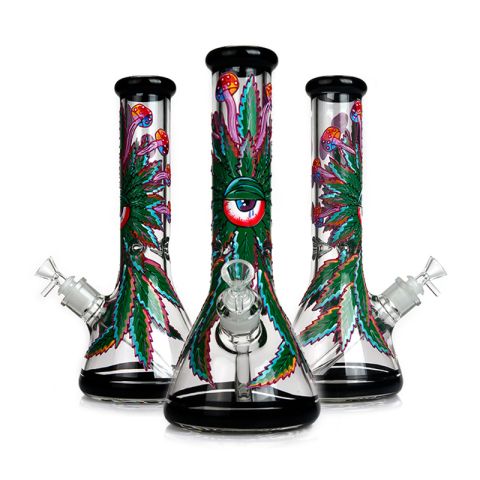 Phoenixstar 13.5" Thick Glass Beaker Bong – Mystic Leaf Edition