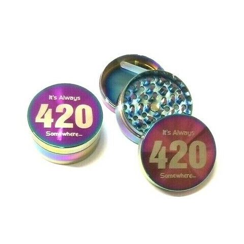 3-Part Metal Multicolour Grinder - "It's Always 420 Somewhere..."