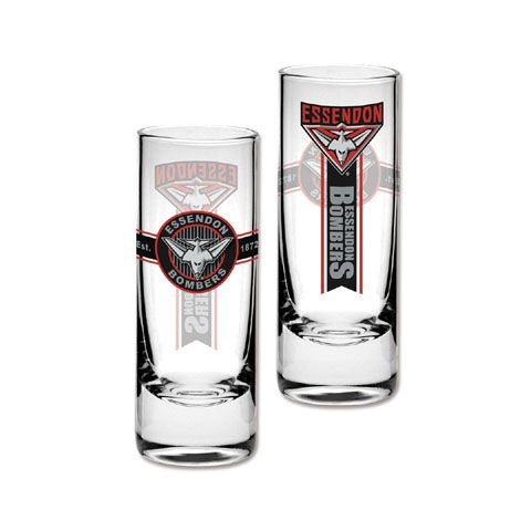 ESSENDON BOMBERS 2 Shots Glasses