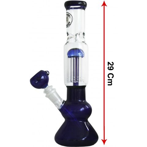 Blue glass bong With Tar Catcher