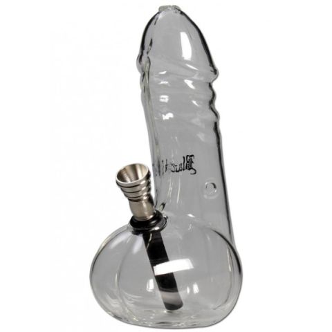 'Black Leaf' Glass Bong 'Willy'
