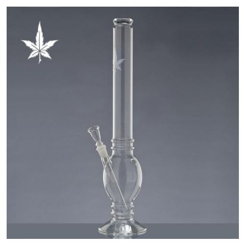 Glass Bong With Leaf