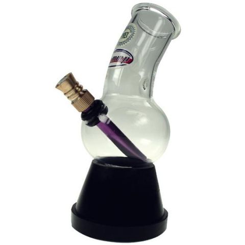 Glass bong mini bubble with solid bubber base