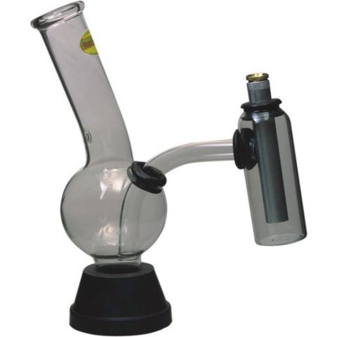 Glass bong bent bubble bonza chamber