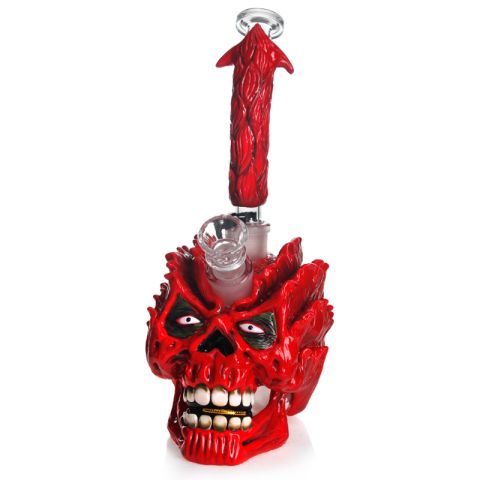 Devil Skull Dagger Glass Bong
