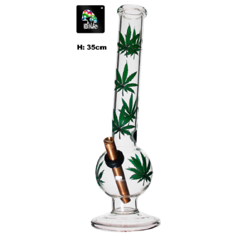 Large Bent Bubble With Leaf Print 35cm