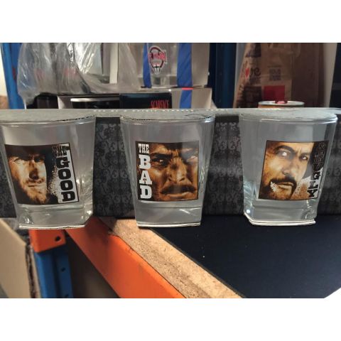 The Good& The Bad& The Ugly set of 3 Spirit Glasses 280ml