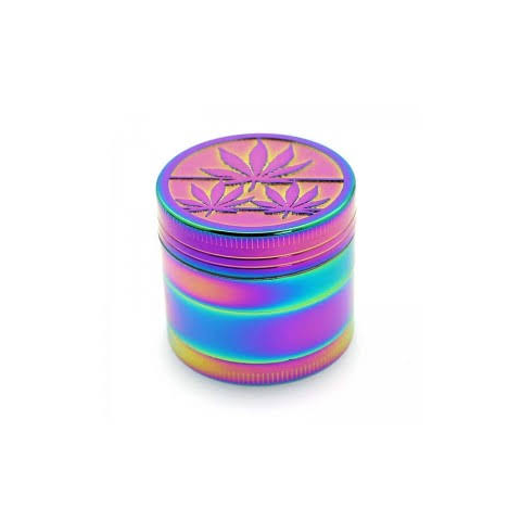 4-Part Metal Grinder Three Leaves - Multicolour