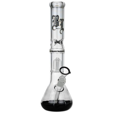 'Black Leaf' Glass Icebong 4-Arm Tree Percolator black