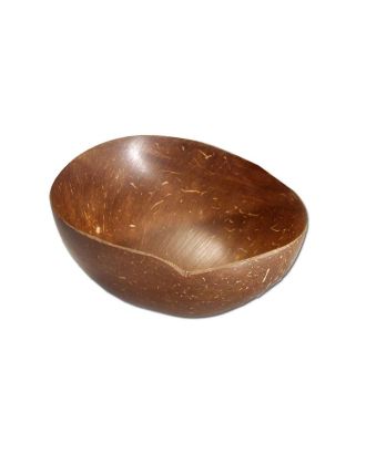 coconut Bowl With Leaf Print