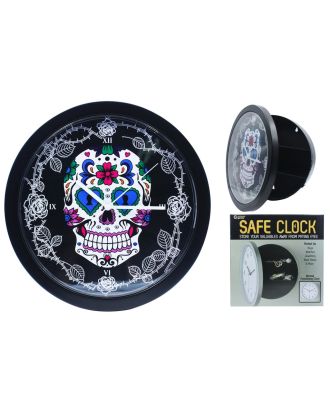 Candy Skull Safe Clock
