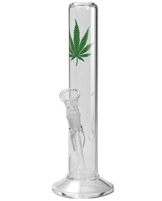 Glass Bong Cylinder 'Leaf'