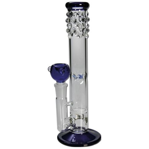'Black Leaf' Glass Bong Ice with Frit