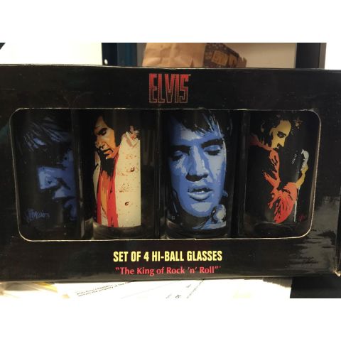 ELVIS PRESLEY set of 4 Hi-ball Glasses