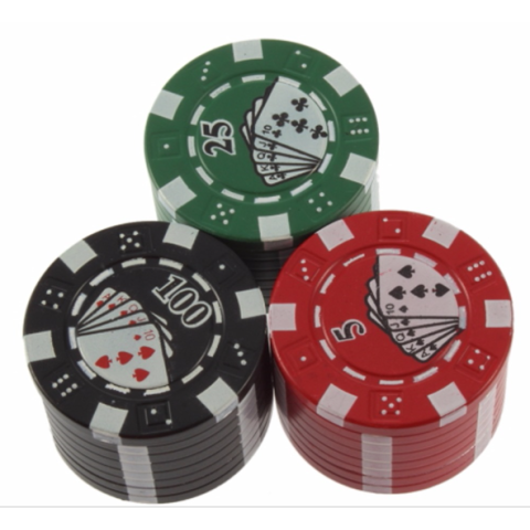 Metal Three Layers Poker Style Herb Grinder