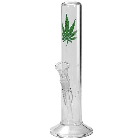 Glass Bong Cylinder 'Leaf'