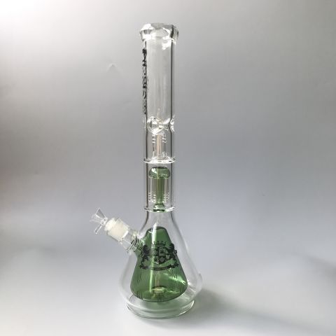 OLS 6-Arm Perco Icebong With Double Bottle Green