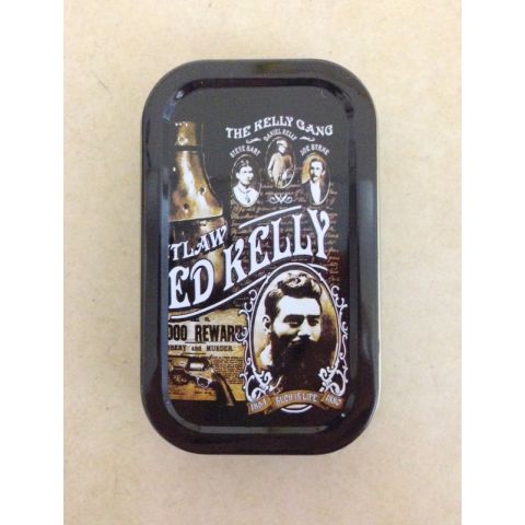 Tobacco tin with Ned Kelly Print