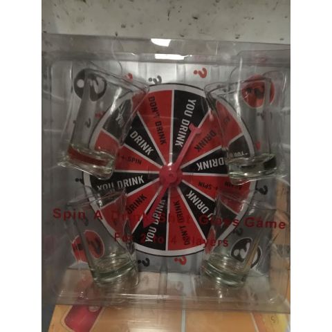 Spin a drink shot glass game