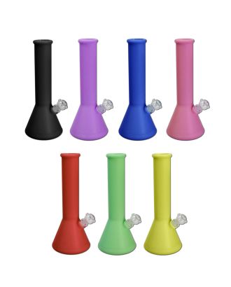 Silicone Bong Ice with Glass Bowl -Black