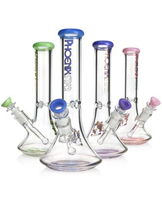Phoenixstar 10" Pastel Beaker Glass Bong – Soft Hue Edition