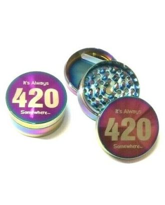3-Part Metal Multicolour Grinder - "It's Always 420 Somewhere..."