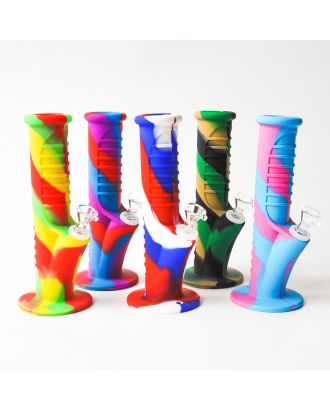 STRAIGHT SILICONE BONG MEDIUM 21CM