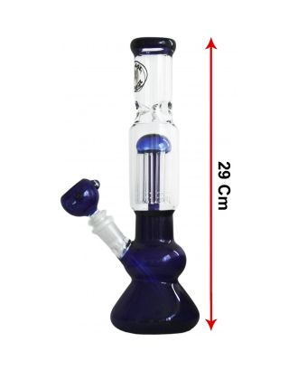 Blue glass bong With Tar Catcher