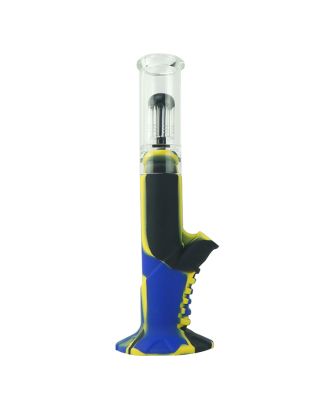 SILICONE BONGS WITH 8ARM TREE PERC GLASS TOP