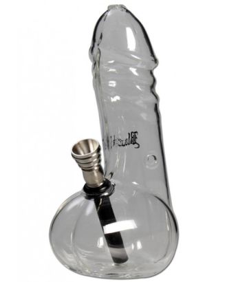 'Black Leaf' Glass Bong 'Willy'