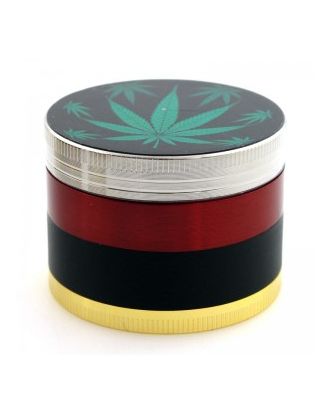 4 part Metal Aluminium Grinder Leaf Prints - Assorted Colours