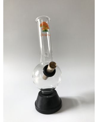 OLS RUBBER BASE GLASS BONG HURRICANE-MUSHROOM