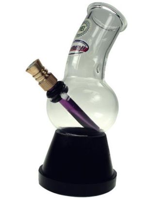 Glass bong mini bubble with solid bubber base