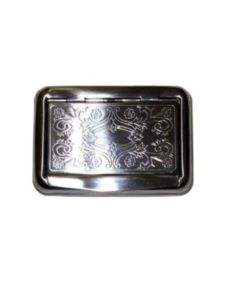 Aztec Chrome Tobacco Tin with Pattern