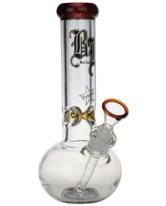 'Black Leaf' Glass Icebong amber