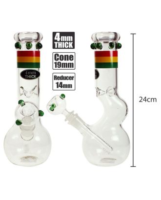 Stone Age glass bong With Ice Catcher - Green