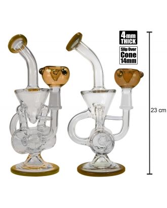 Stone Age glass bong With Tar Catcher - Amber