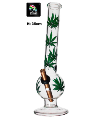 Large Bent Bubble With Leaf Print 35cm