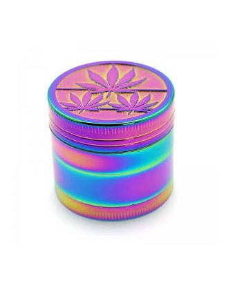4-Part Metal Grinder Three Leaves - Multicolour